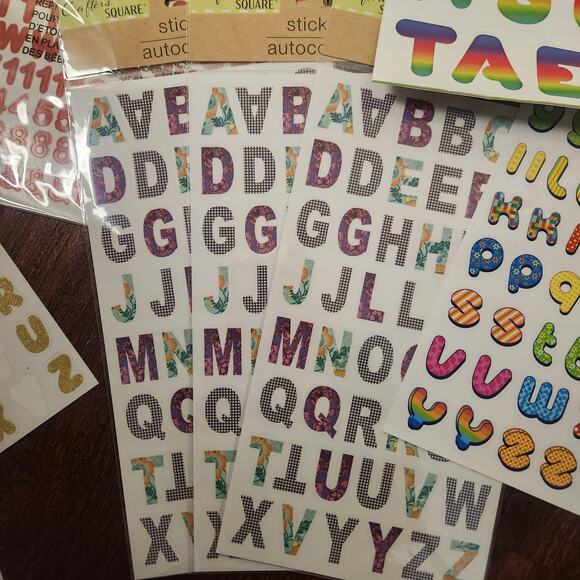 Sticker Bundle Alphabet Stickers Quotes Cactus Most brand new 6 partial sheets - Picture 6 of 10